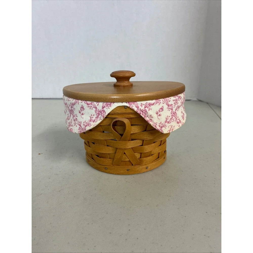 Longaberger 2007 Horizon of Hope Basket Lid Liner Protector Pink Ribbon‎ USA